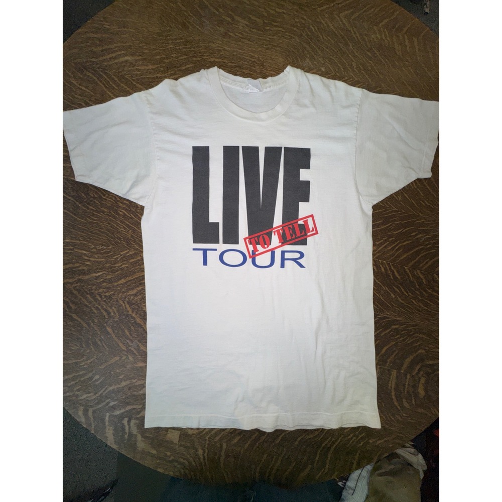 Vintage 1995 Live To Tell Tour Discovery Week Christian Jesus Tee Double Sided